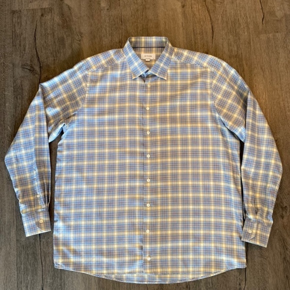 Eton Luxury Long Sleeve Men’s Contemporary Dress Shirt 3XL - Picture 5 of 10